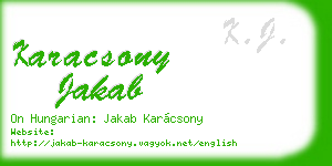 karacsony jakab business card