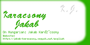 karacsony jakab business card